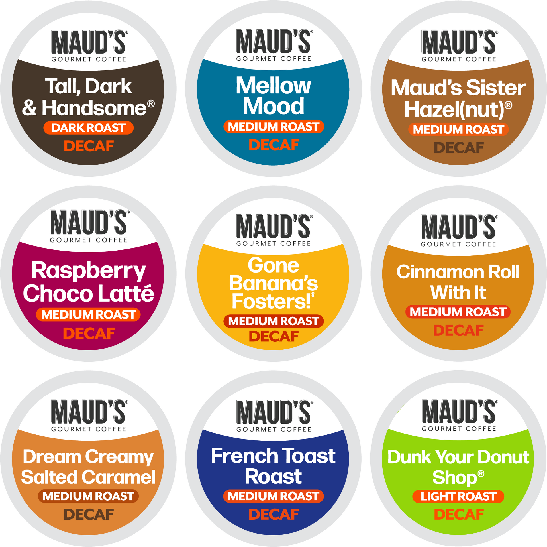 Maud's Decaf Coffee Pods Variety Pack - 80ct
