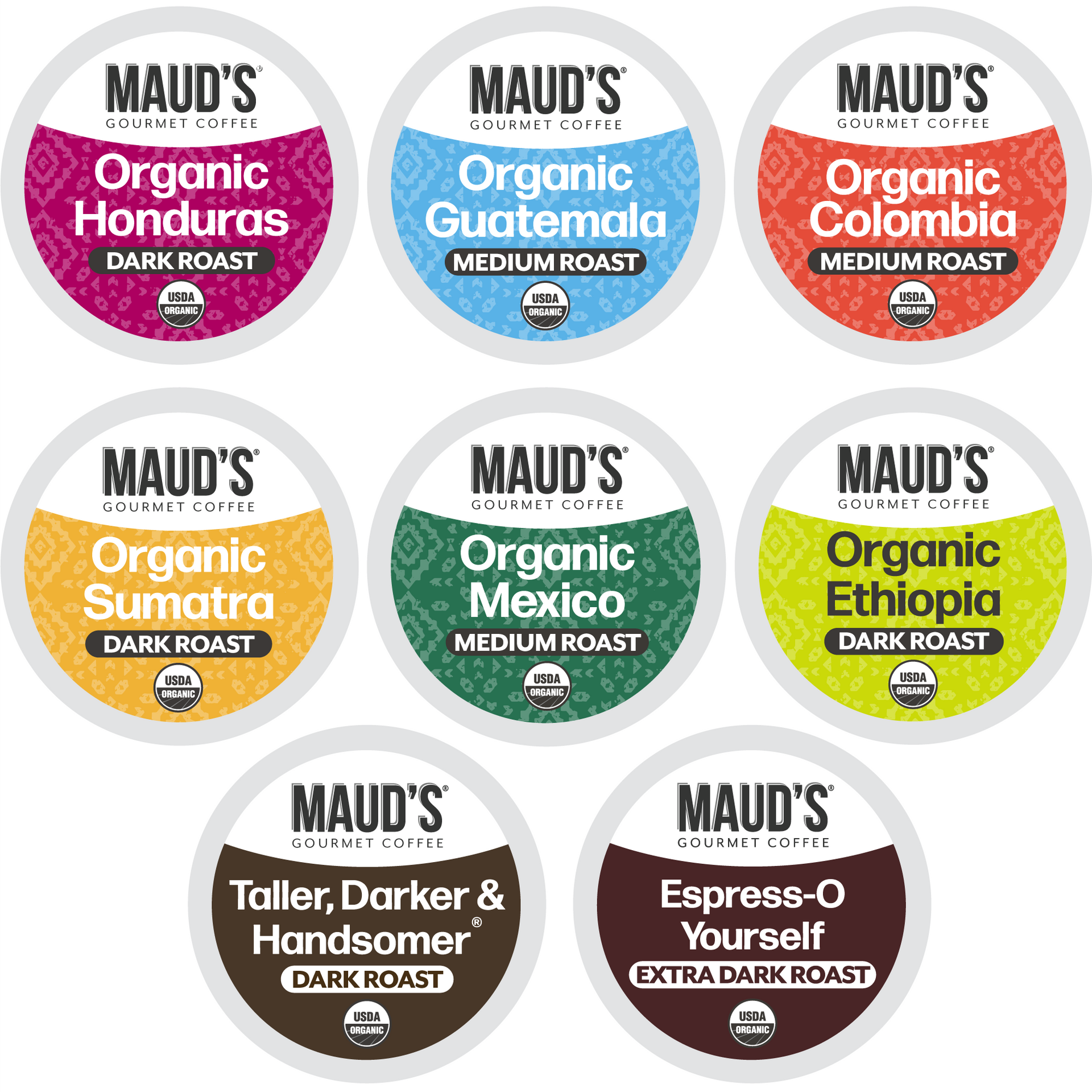 Maud's Organic Coffee Pods Variety Pack - 56ct