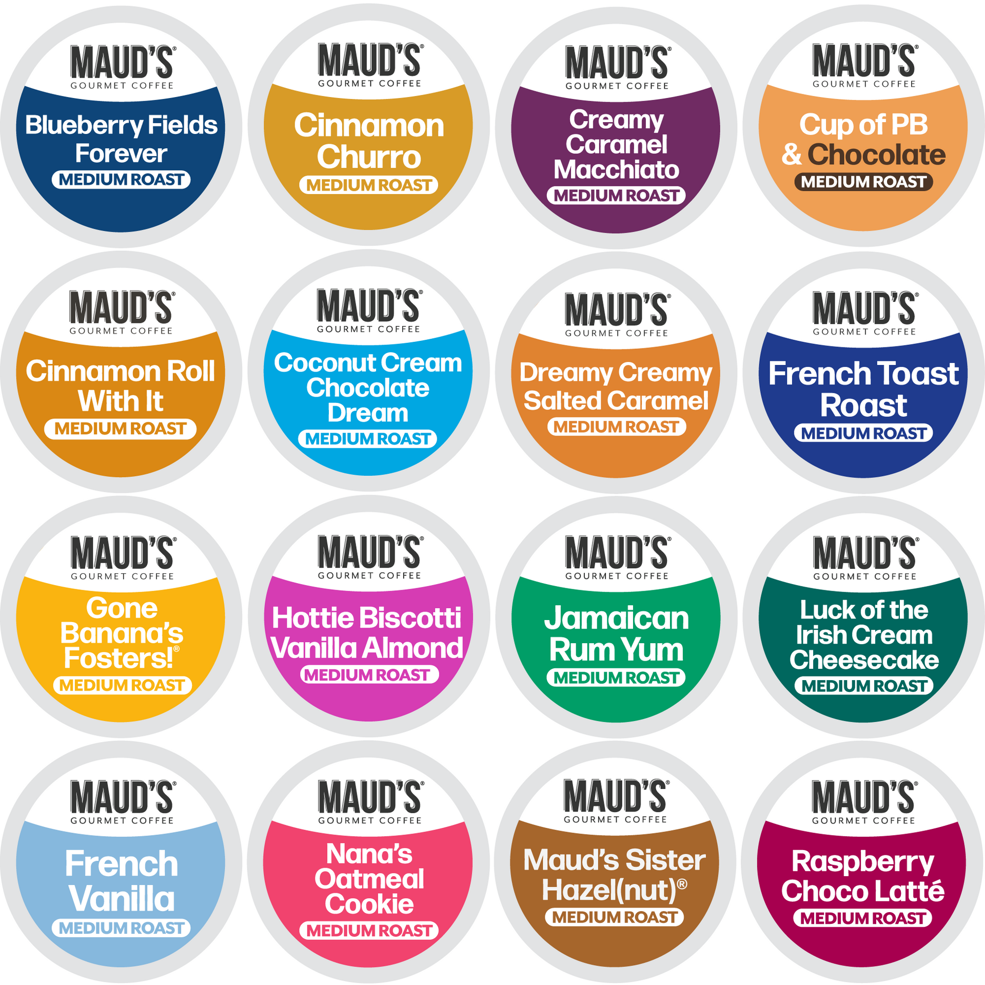 Maud's Super Flavored Coffee Pods Variety Pack - 80ct