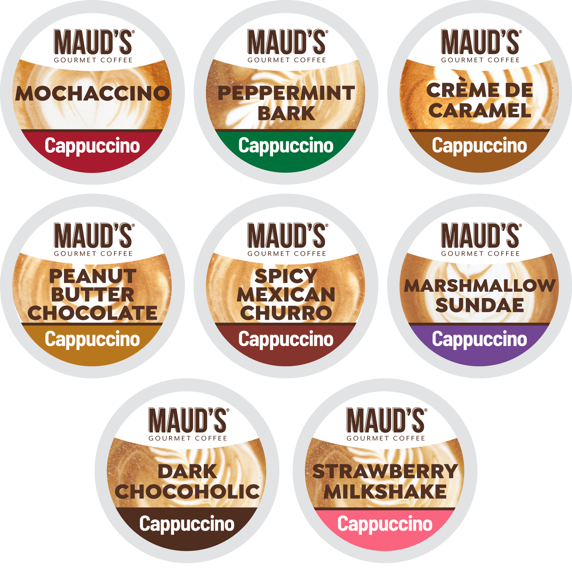 Maud's Cappuccino Variety Pack Pods - 56ct