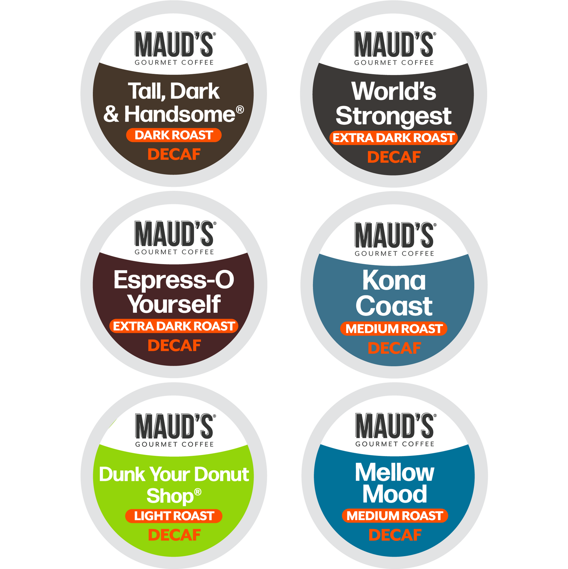 Maud's Decaf Coffee Pods Variety Pack - 56ct