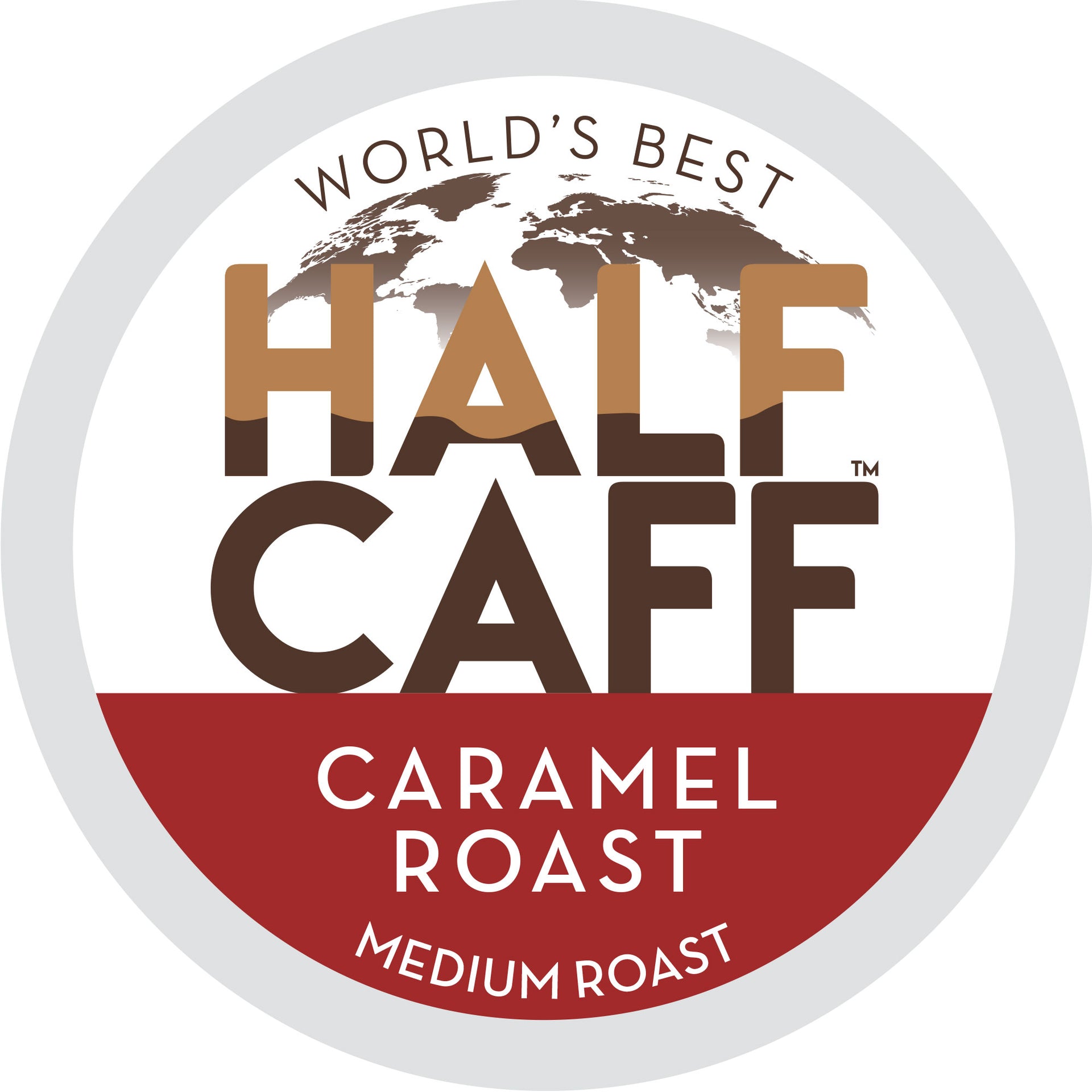 World's Best Half Caff™ Caramel Roast Flavored Coffee Pods