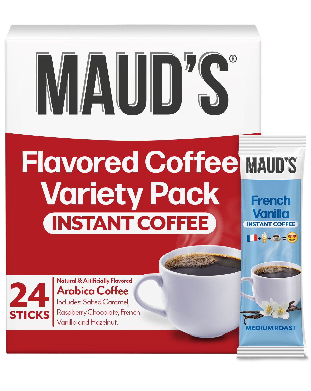 Maud's Instant Flavored Coffee Variety Pack