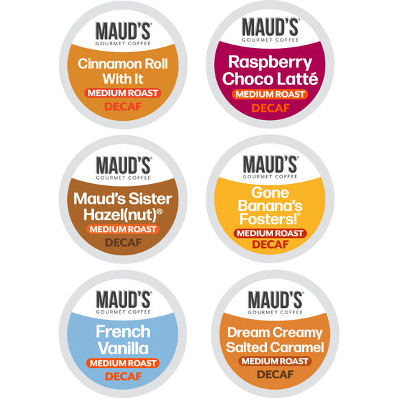 Maud's Decaf Flavored Coffee Pods Variety Pack - 24ct