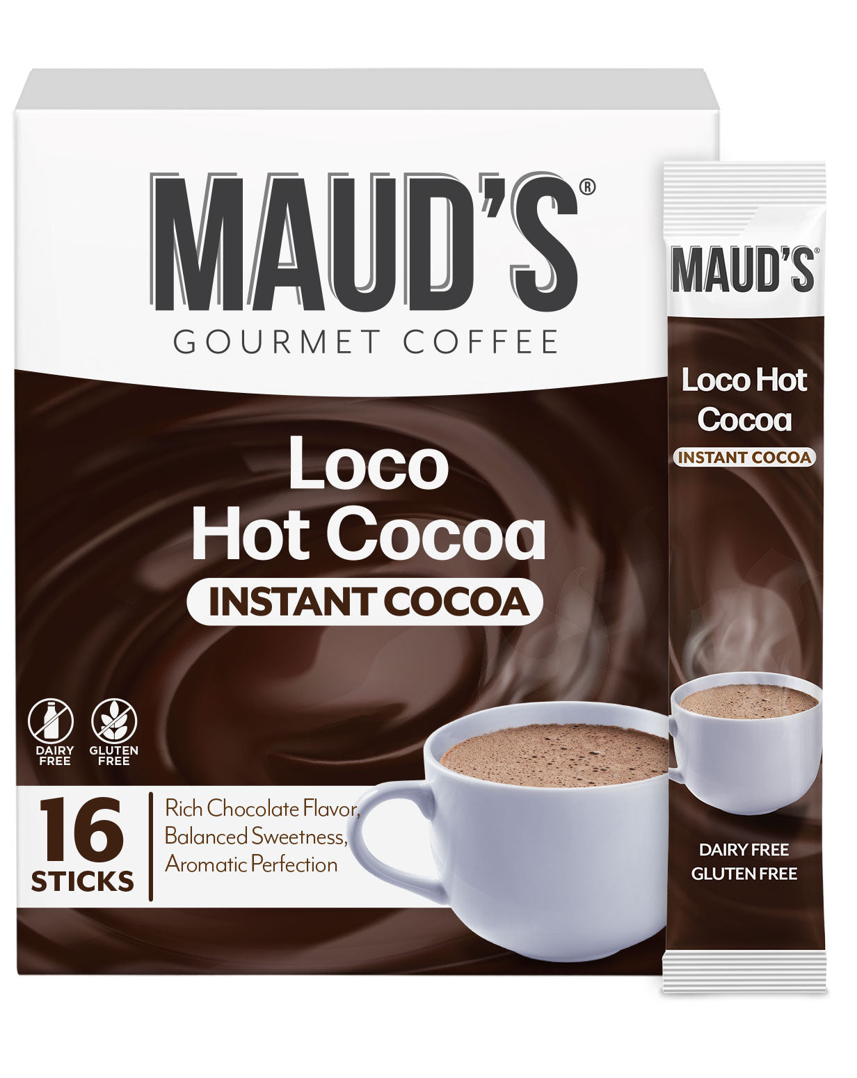 Maud's Dark Hot Chocolate Instant Sticks