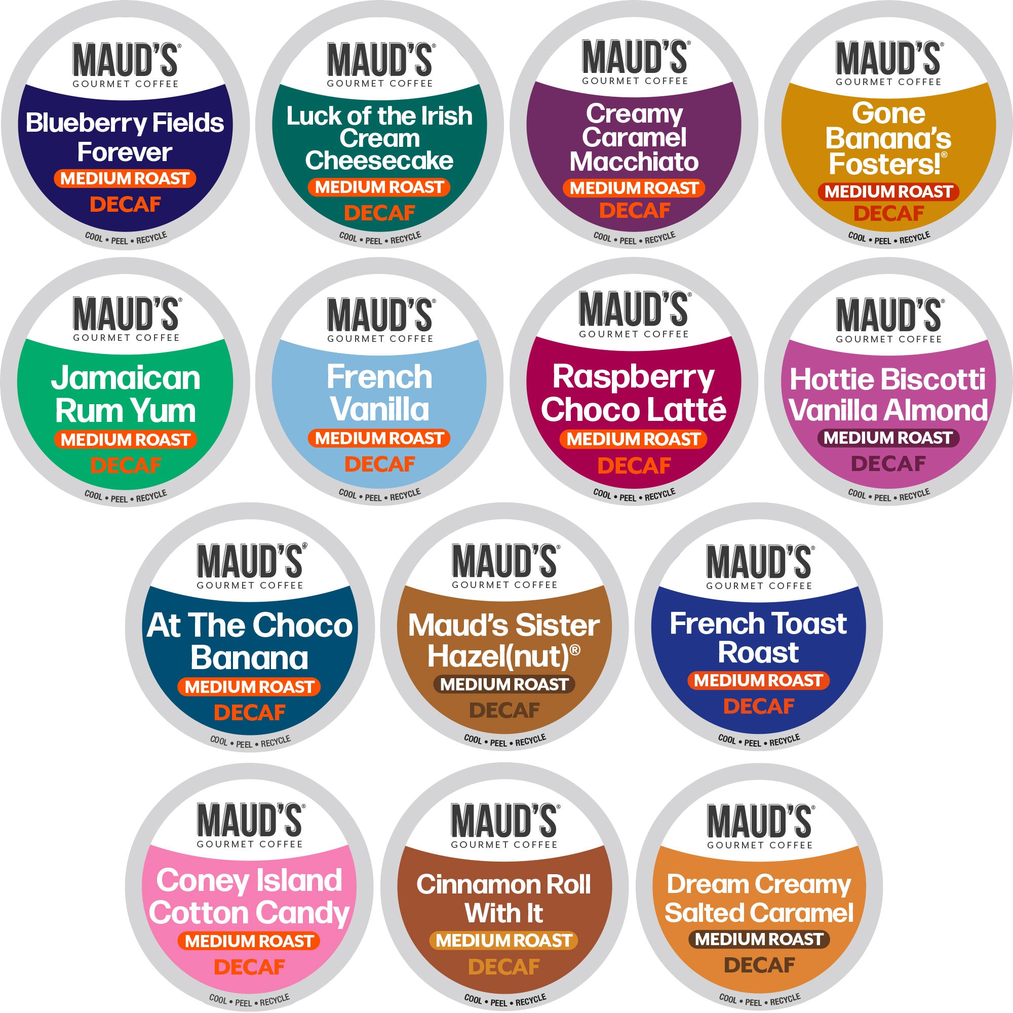 Maud's Super Flavored Decaf Coffee Pods Variety Pack - 80ct