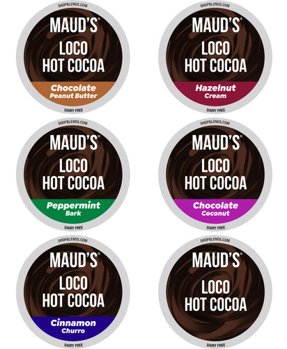 Maud's Flavored Hot Chocolate Variety Pack (6 Flavors)
