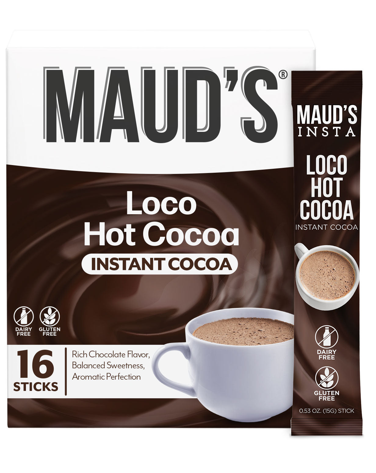 Maud's Dark Hot Chocolate Instant Sticks