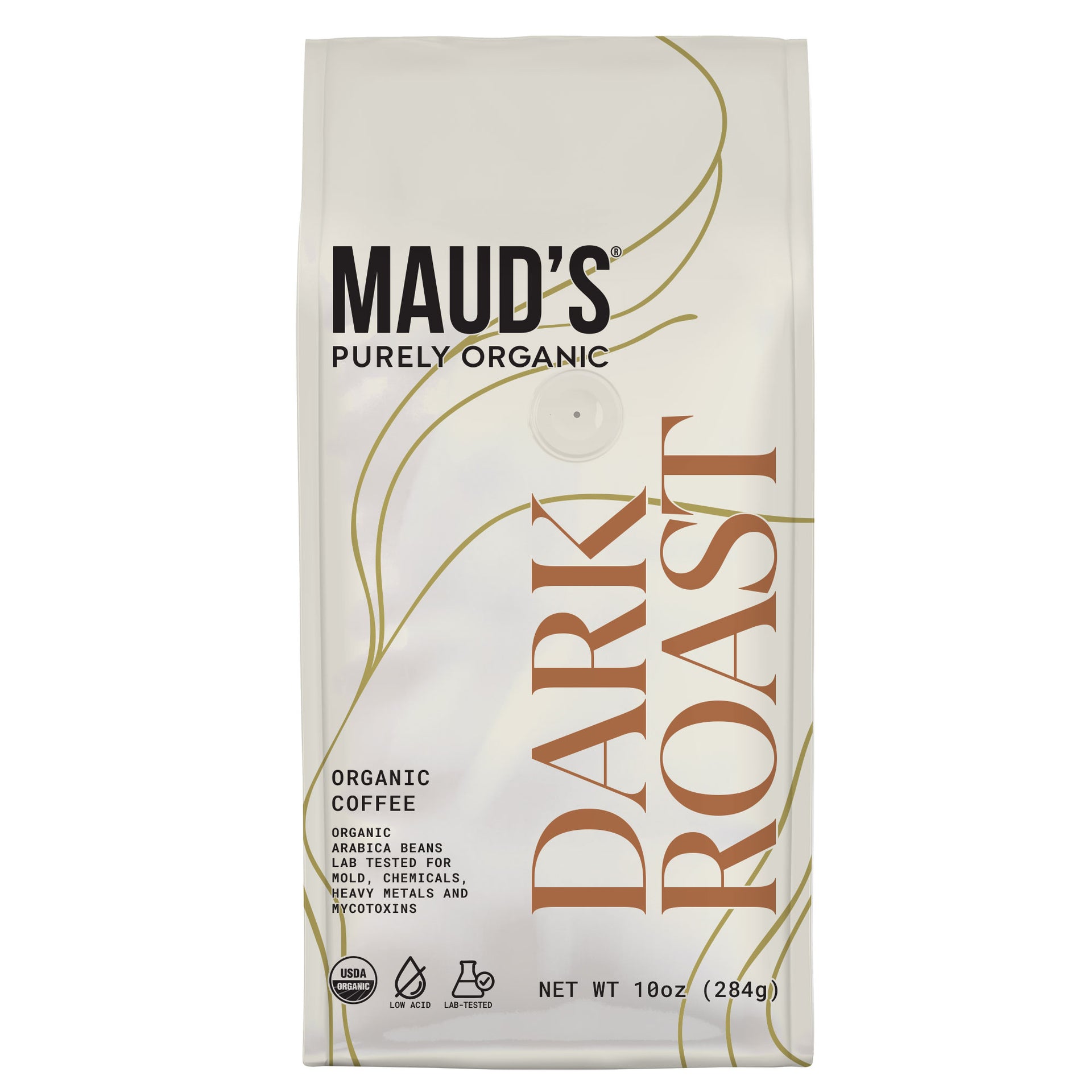 Maud's Purely Organic Dark Roast Ground Coffee