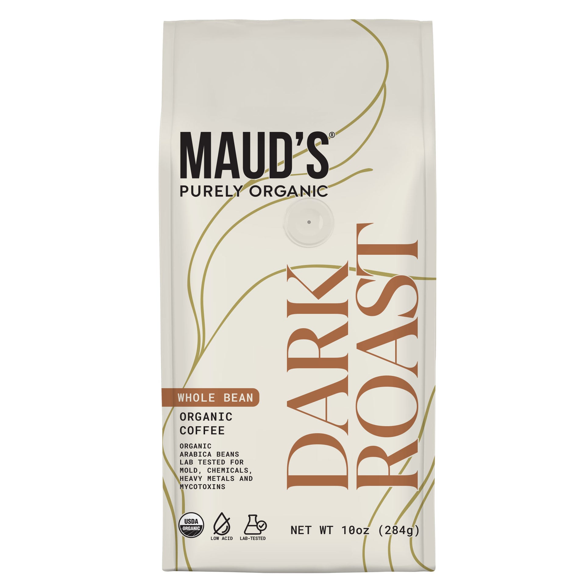 Maud's Purely Organic Dark Roast Whole Bean Coffee