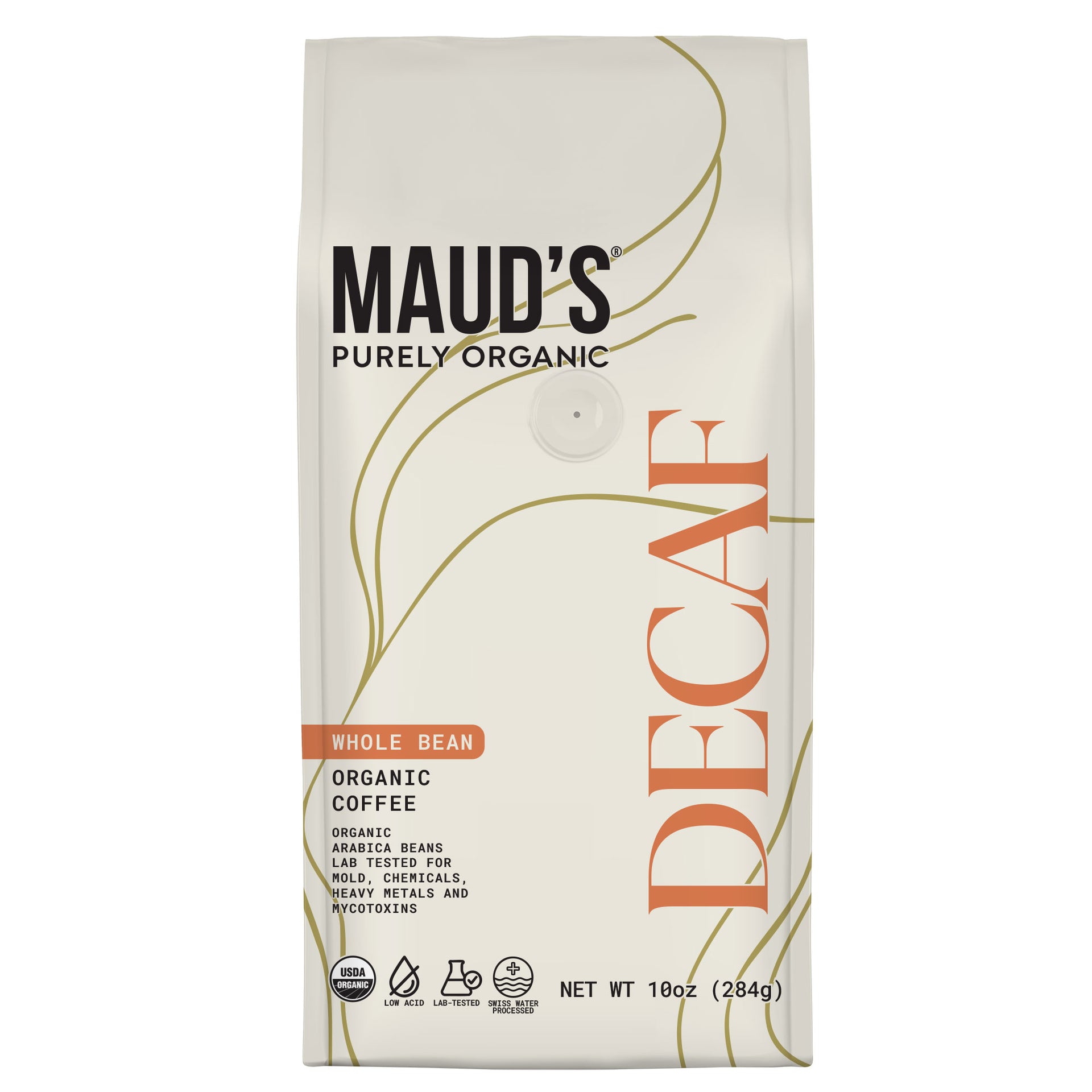Maud's Purely Organic Decaf Whole Bean Coffee