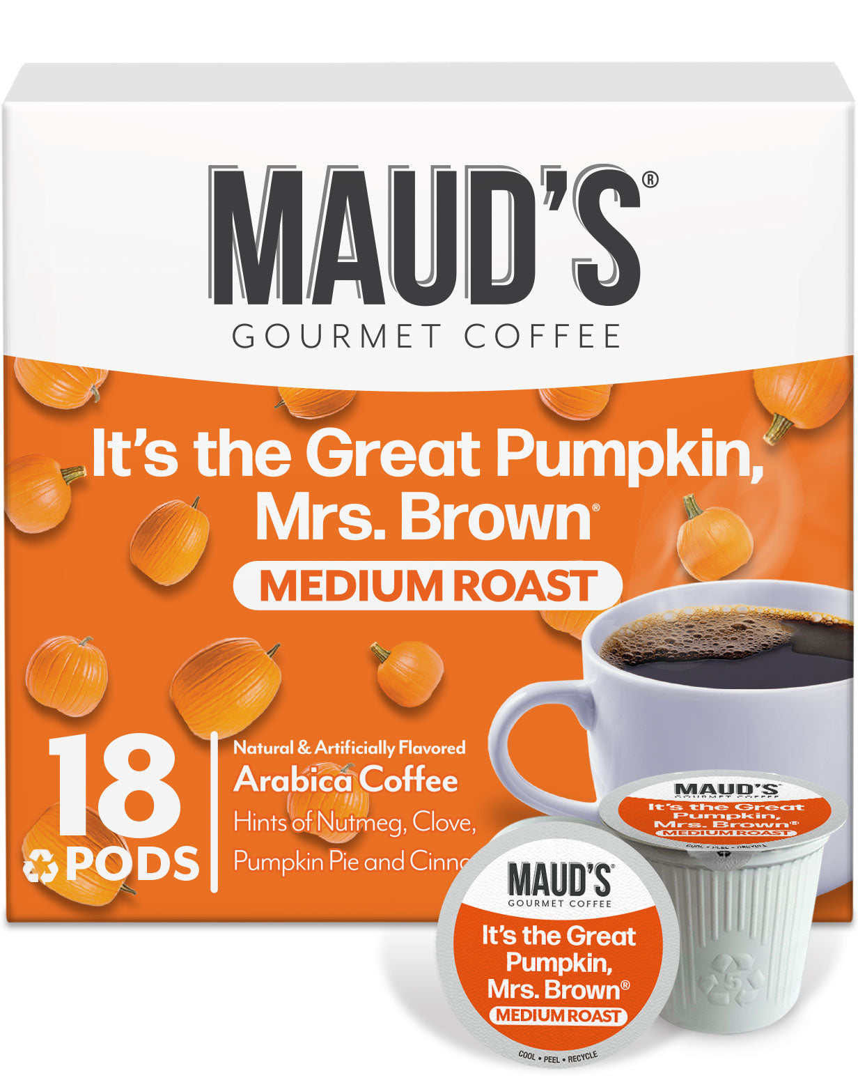 Maud's Pumpkin Spice Flavored Coffee Pods Maud's Pumpkin Spice Flavored Coffee Pods