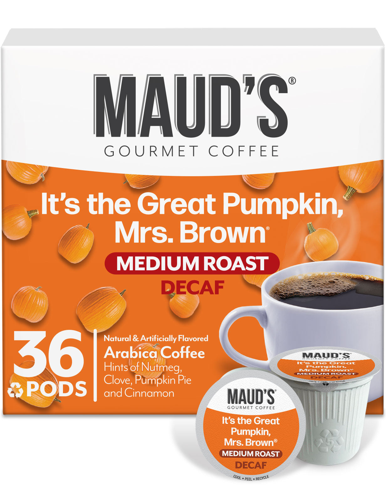 Maud's Decaf Pumpkin Spice Coffee Pods