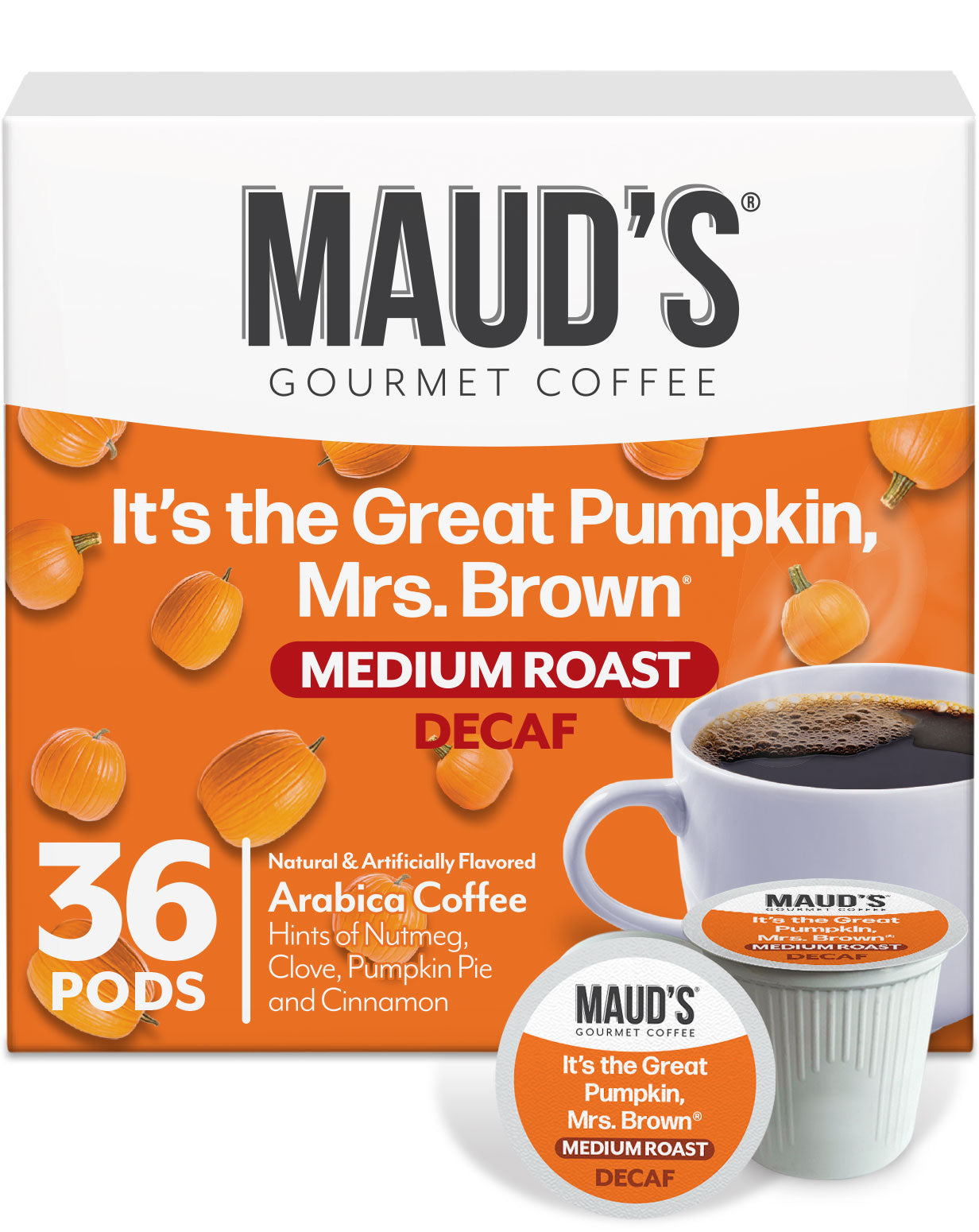 Maud's Decaf Pumpkin Spice Coffee Pods