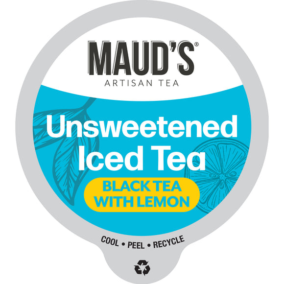 Maud's Unsweetened Black Iced Tea with Lemon - 48ct